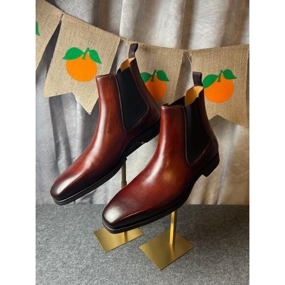 Magnanni Other - Magnanni Diversa Riley Men's Leather Chelsea Ankle Boots Cognac Size 9 - Spain